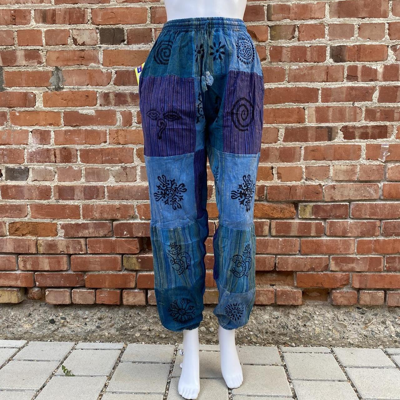 Blue hippie hot sale pants