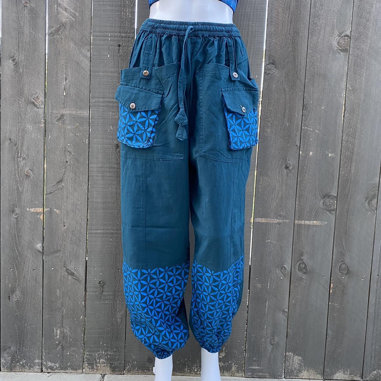 Blockprint Patchwork Trousers Hippie Pants - Festival Fair Trade