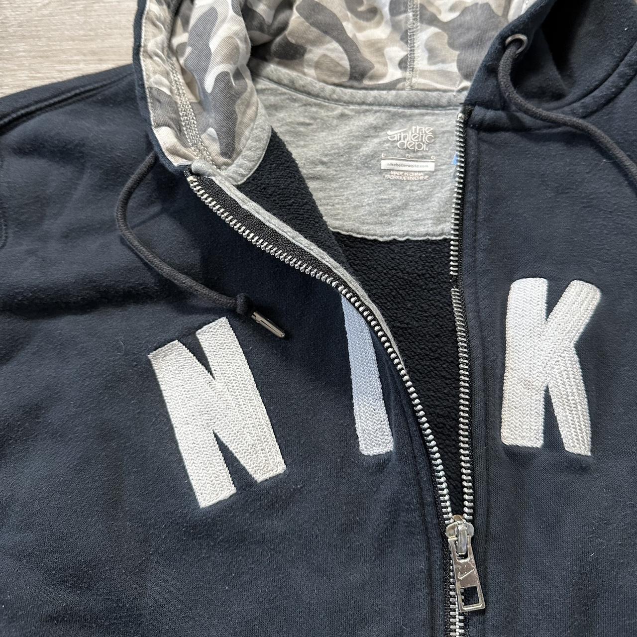 Navy Blu Y2k Nike Zip Up Hoodie - Depop