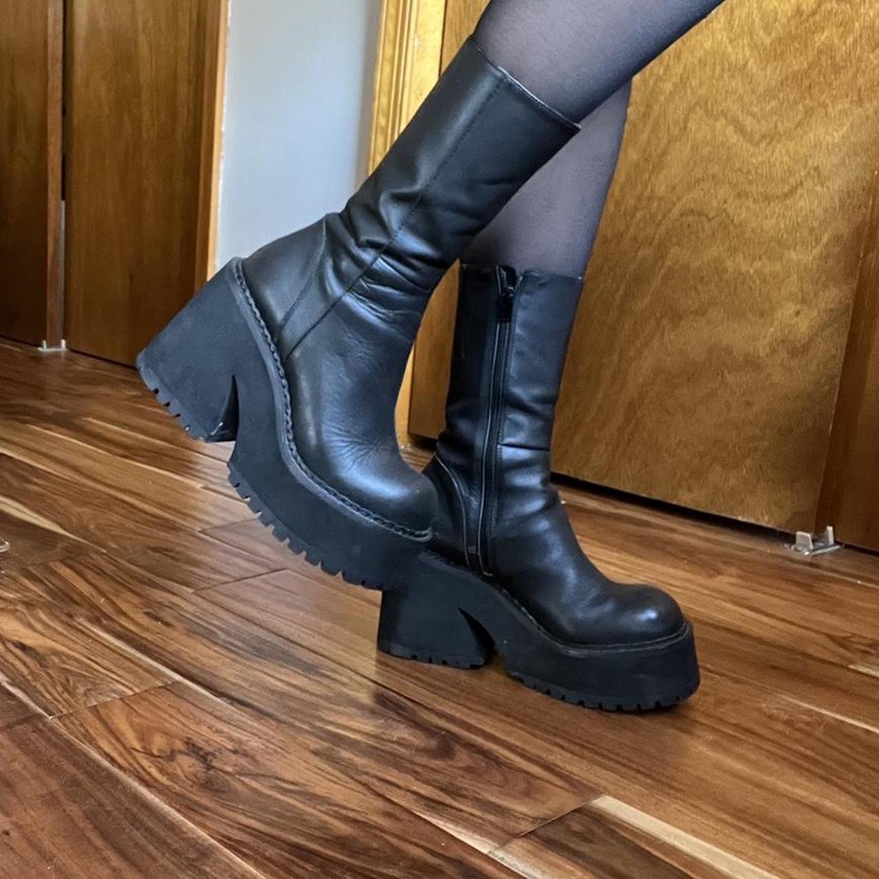 UNIF Parker boot. Gorgeous soft black leather. Pre... - Depop