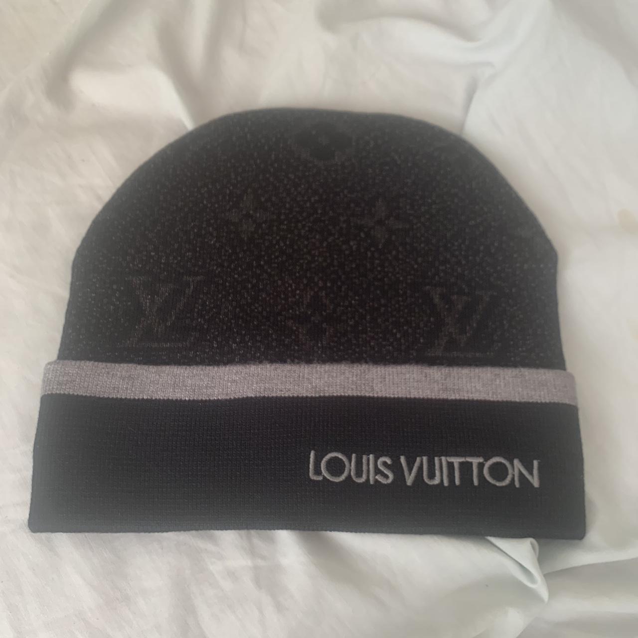 BRAND NEW* lv beanie with box logo comes with bag - Depop