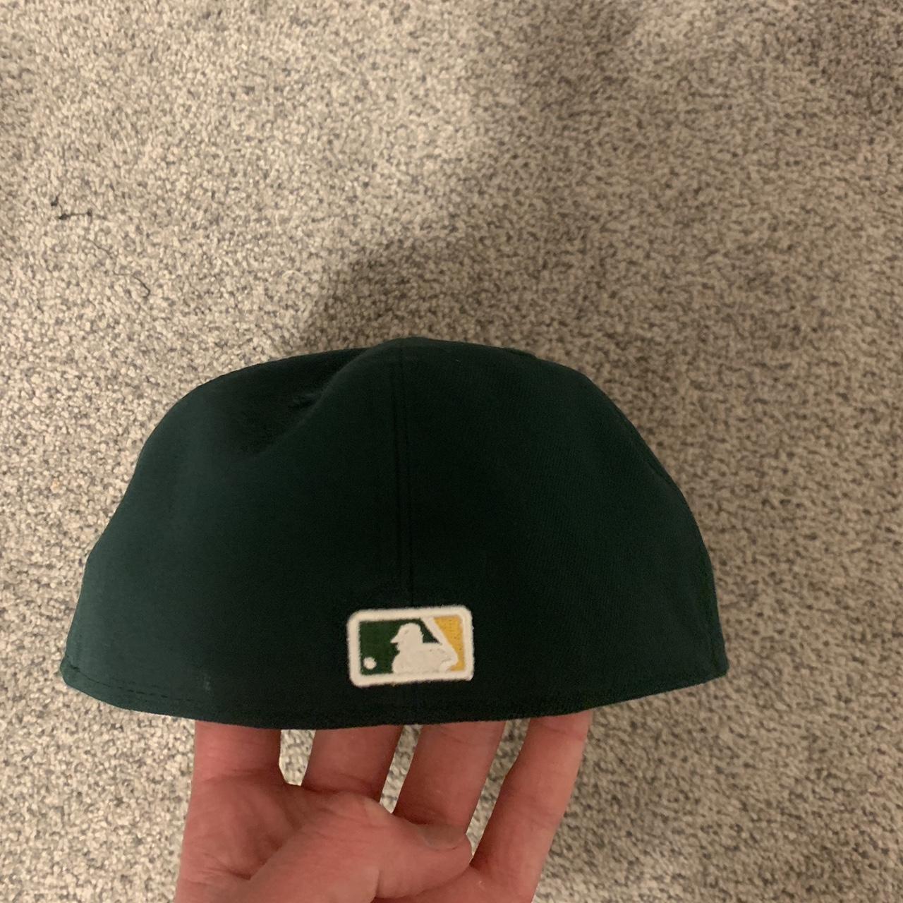 Oakland A's Yellow Fitted Hat 7 1/2 •7 1/2 Custom - Depop