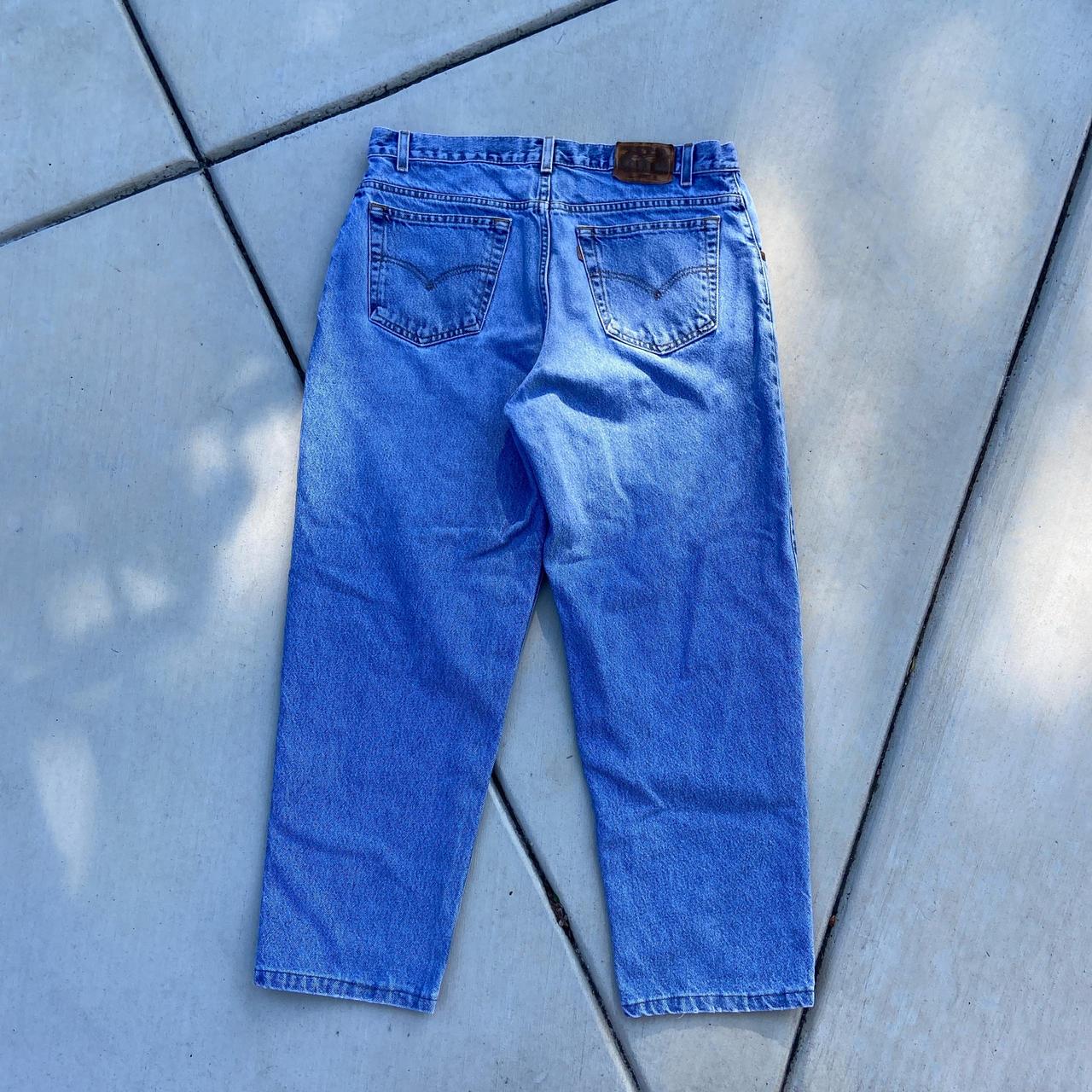 vintage levi’s brown tab jeans size 34x27 no... Depop