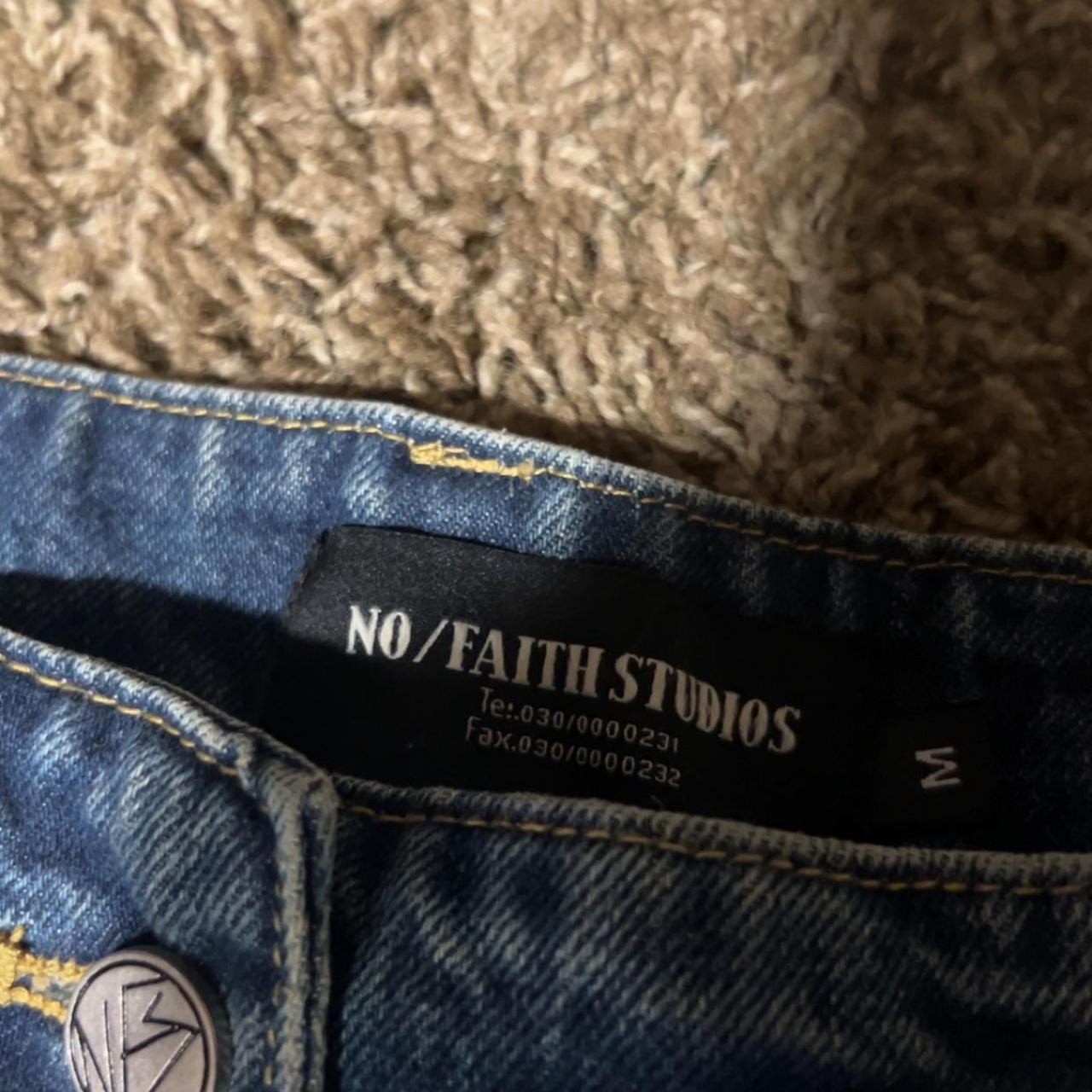 NO FAITH STUDIOS WAVE DENIM BLUE COLORWAY - Depop