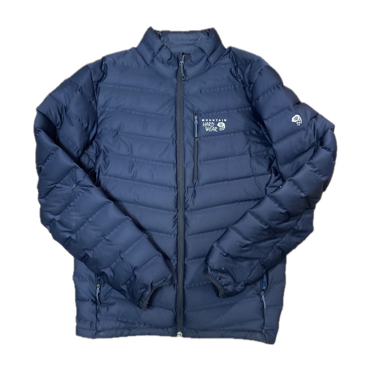 Navy Mountain Hardwear Puffy Jacket Leaking filling... - Depop