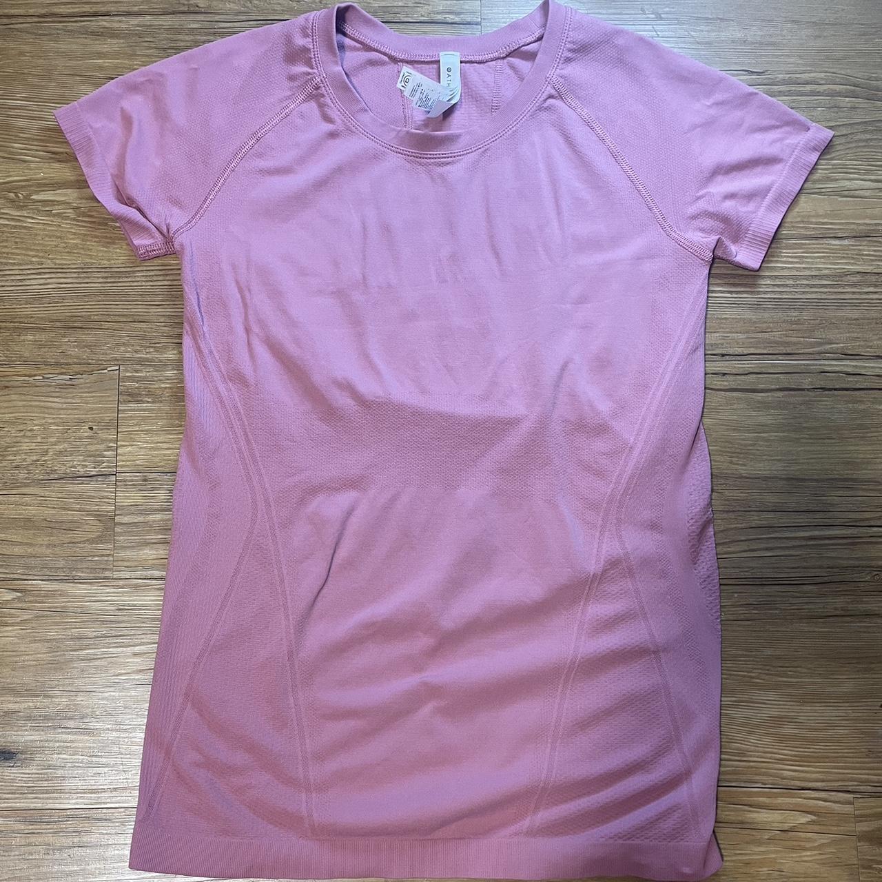 Athleta Women's Pink T-shirt | Depop