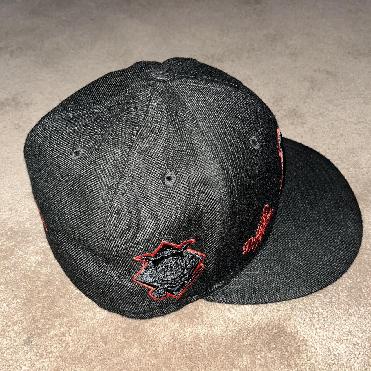 New Era Men's Red and Black Hat | Depop