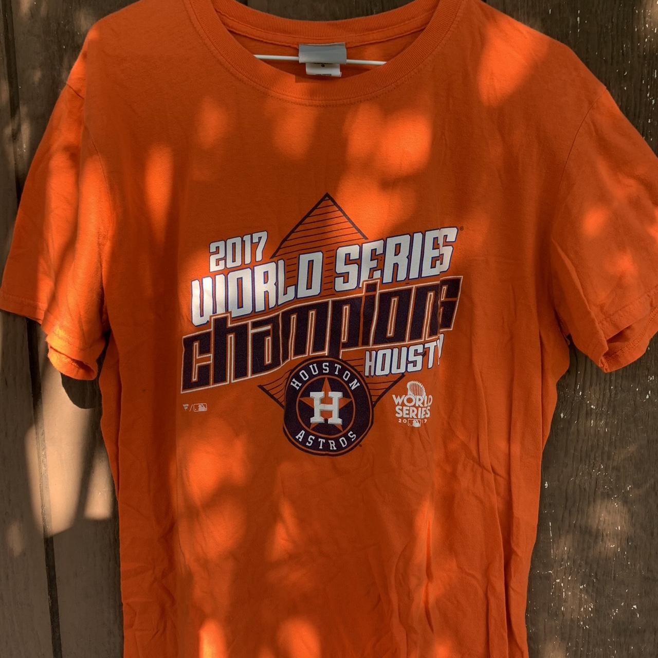 2017 Houston Astros World Series Shirt Authentic - Depop