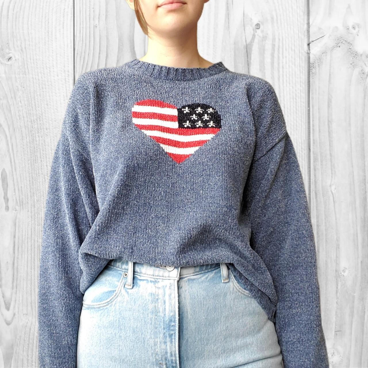 Vintage American Flag Sweater. Late 90s/early 2000s.... - Depop