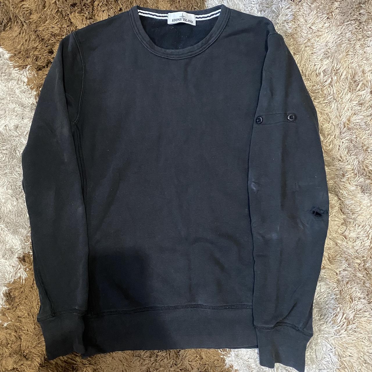 Stone Island Men's Black Jumper | Depop