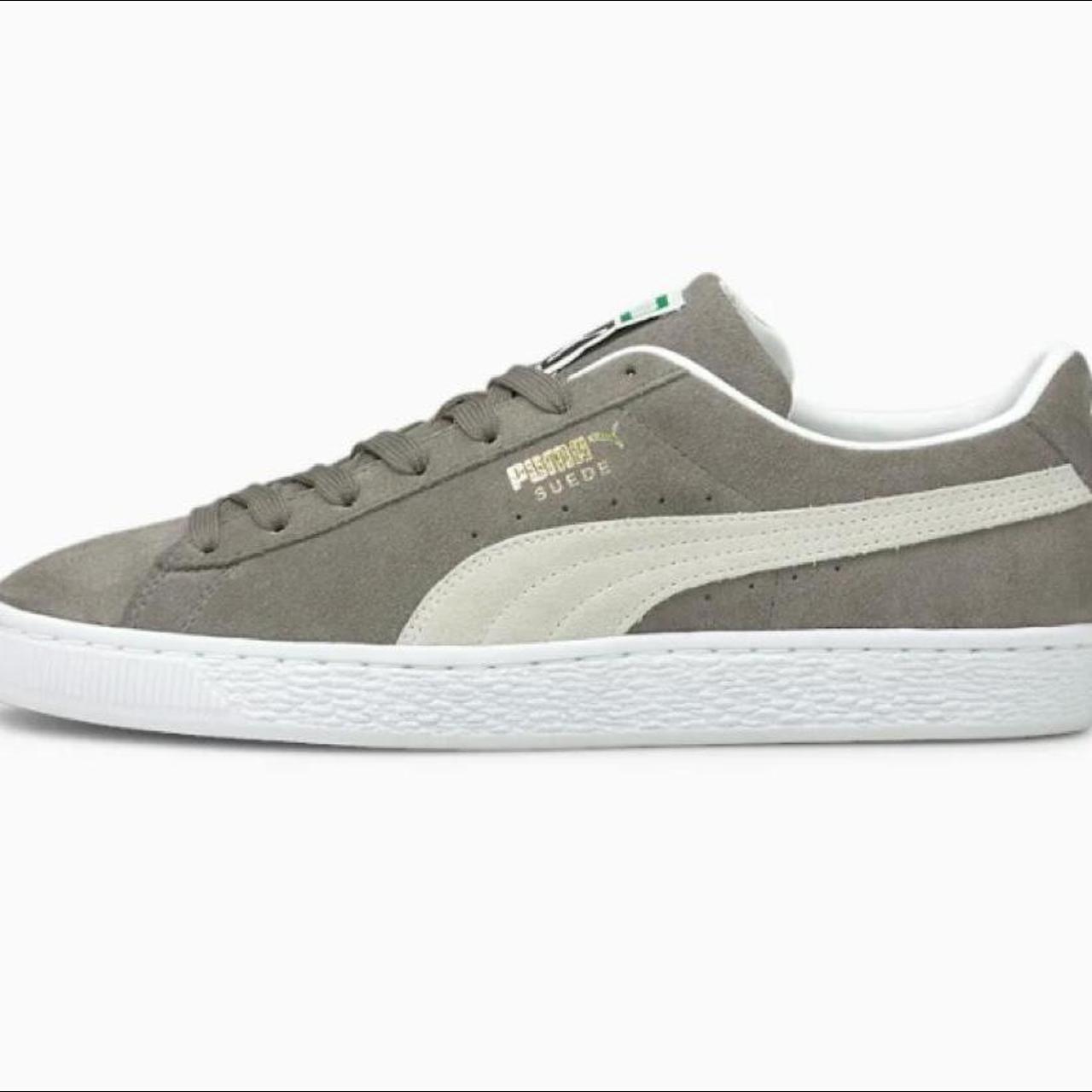 puma grey suede trainers
