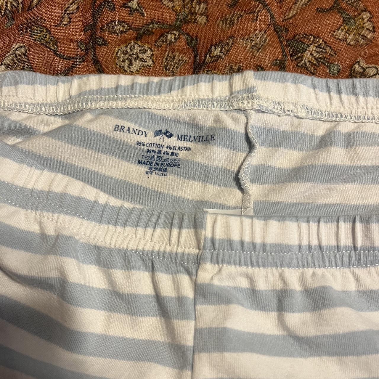 blue and white stripped brandy underwear - Depop