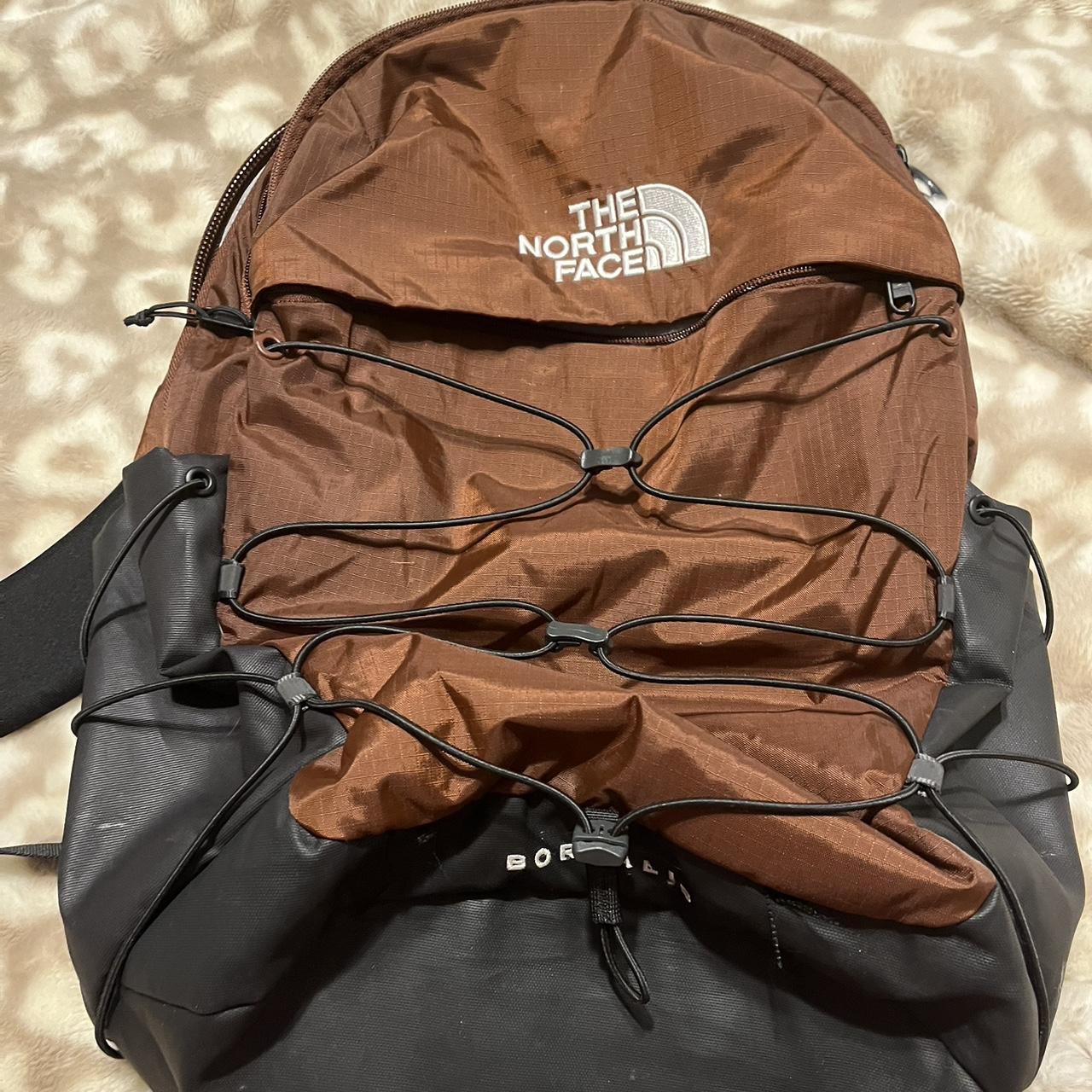 brown north face backpack - Depop