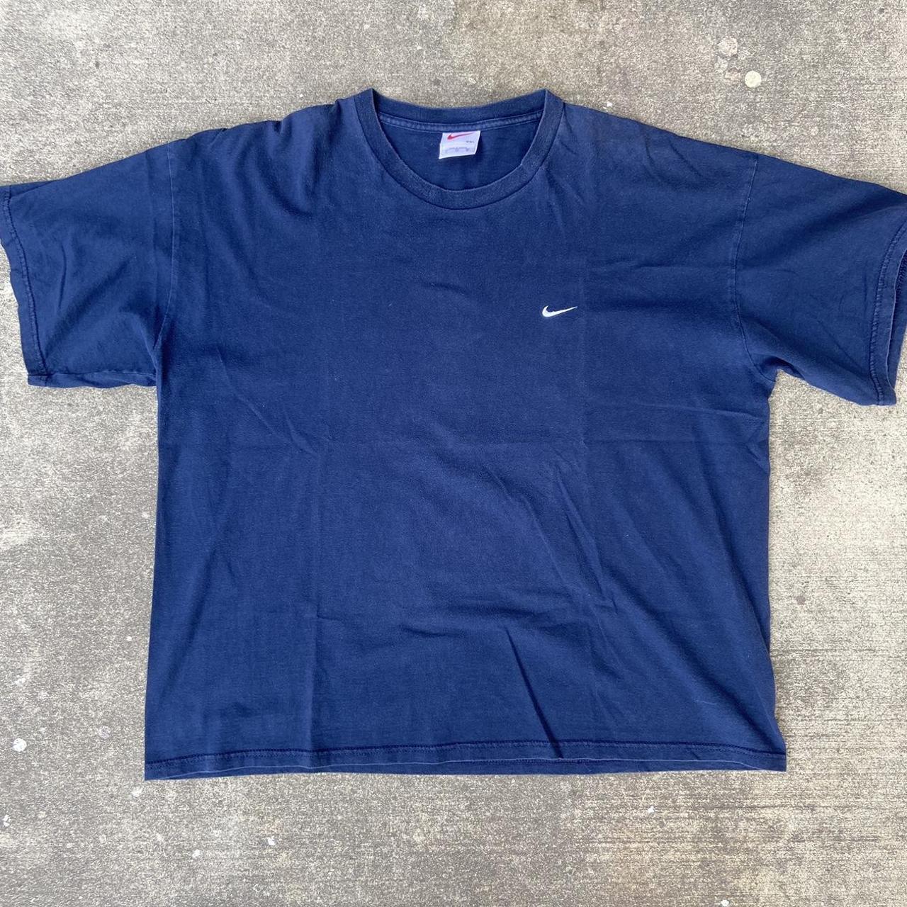 Nike Men's Blue and Navy T-shirt | Depop