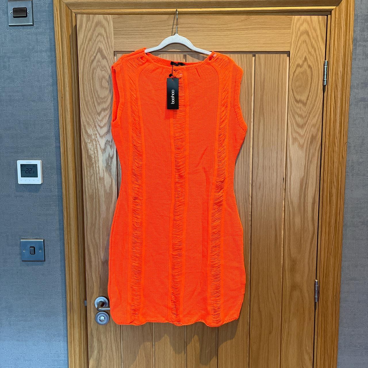 boohoo orange floral dress