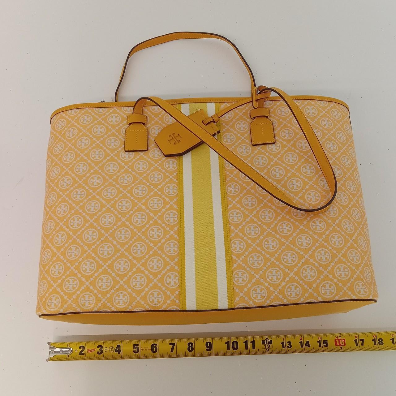 Tory Burch T- Monogram Tote Yellow - SAMPLE Note: - Depop