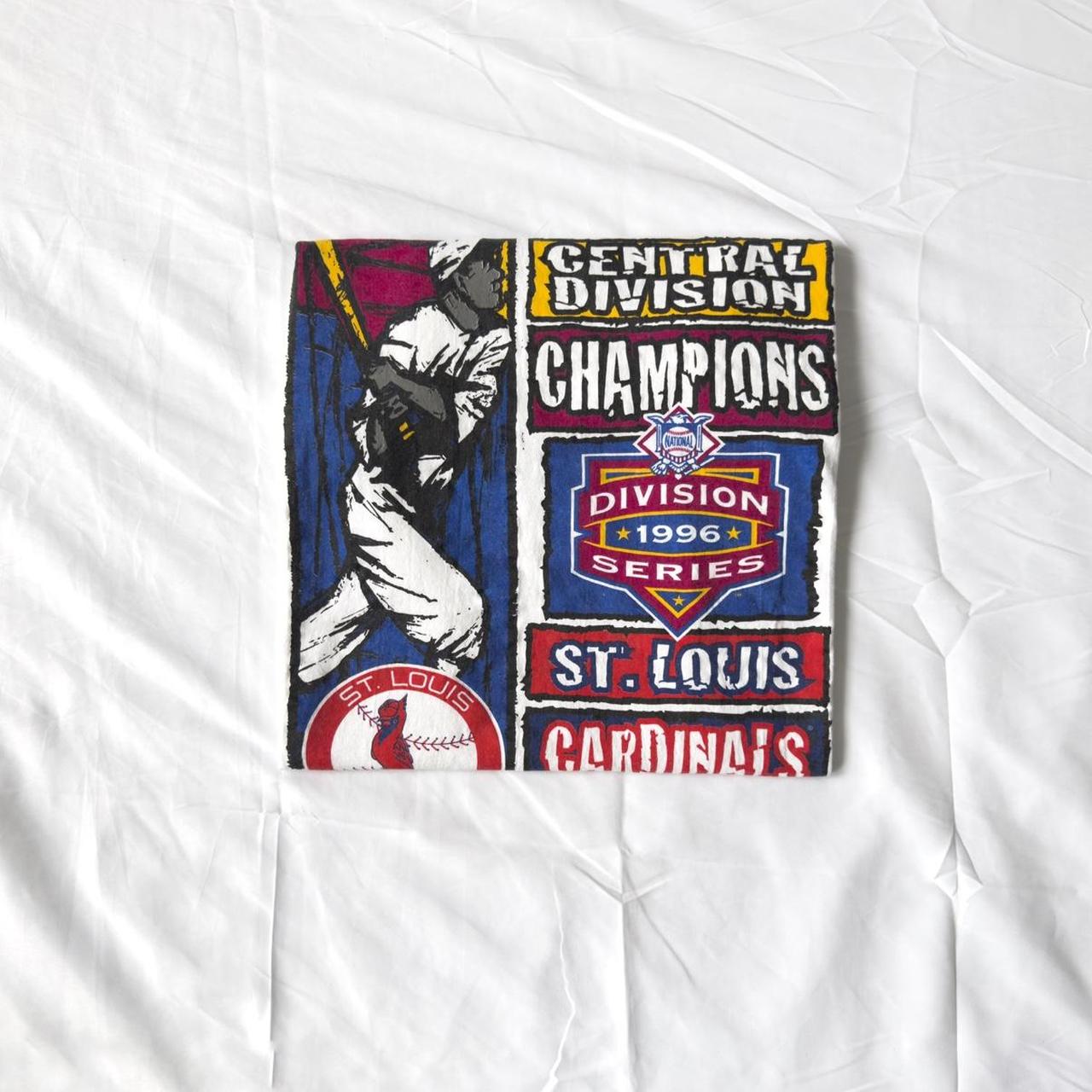 Vtg 90's St Louis Cardinals Central Division Champions Shirt Starter Big  Graphic