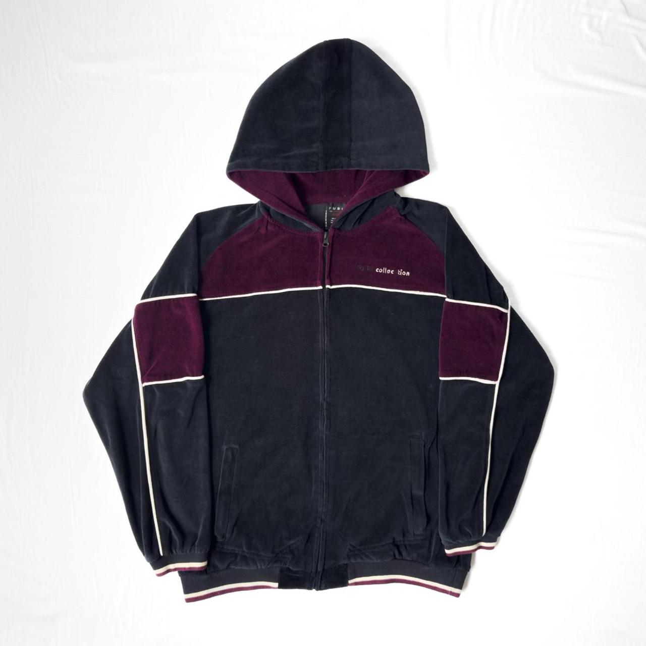 Vintage Y2K FUBU Collection Velour Color Block Zip...