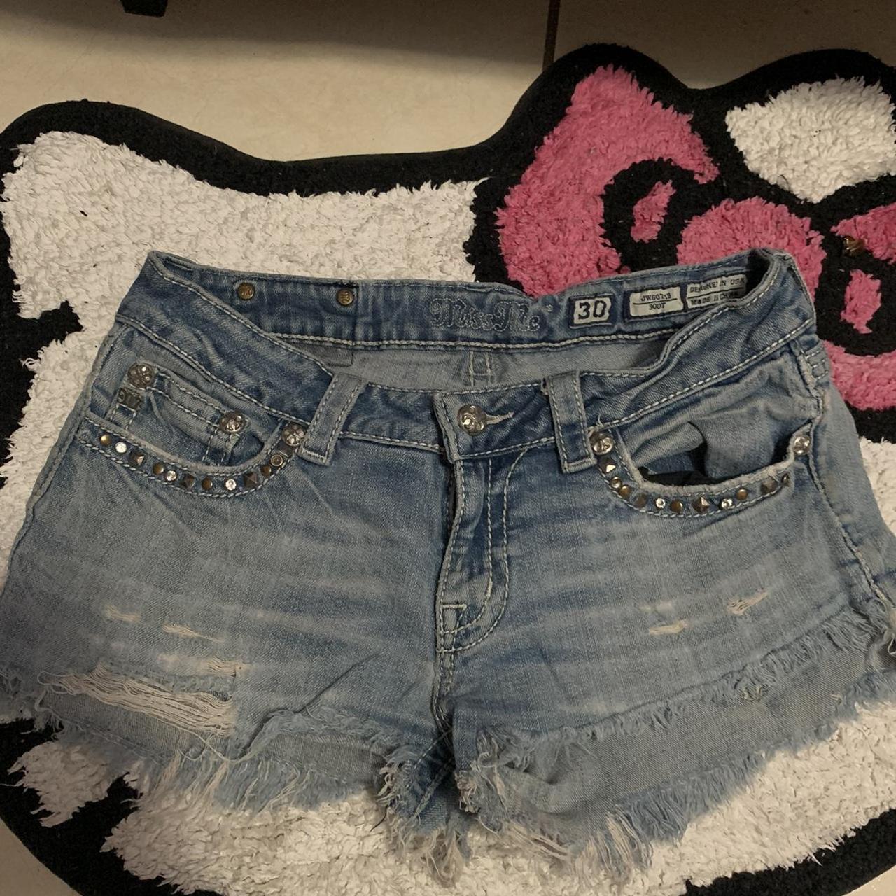 Miss me Shorts ☠️☠️🎀 size is 30💋 tags-y2k pink baby... - Depop