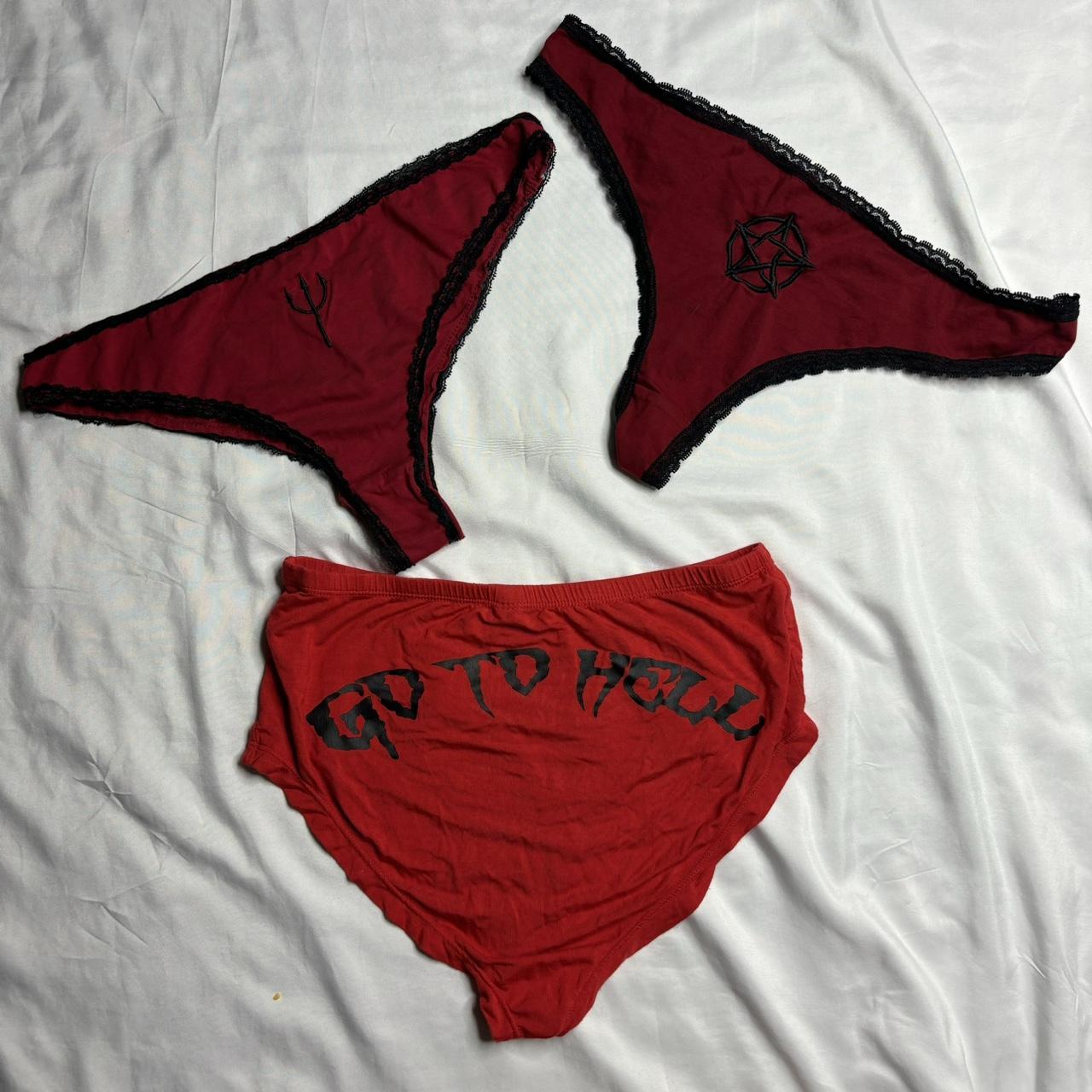 Go to Hell panty bundle Best fits size S-M #goth... - Depop