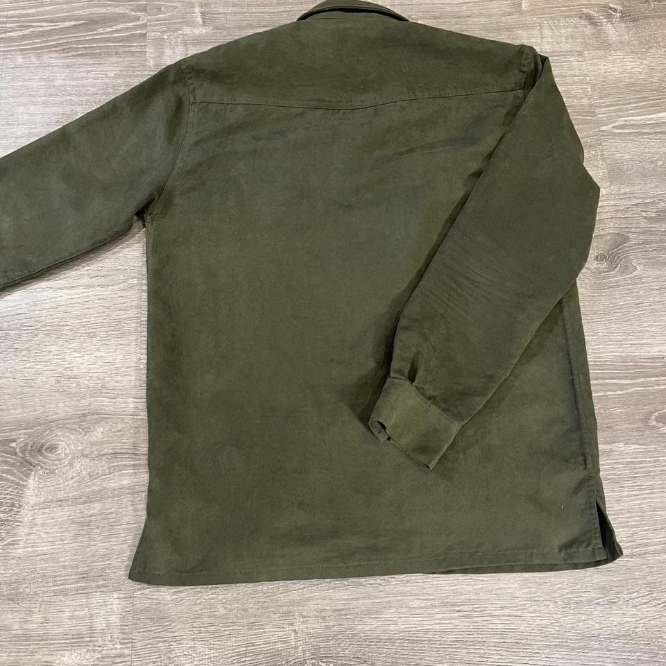 Forest Green Suede Shirt Size S Good Condition No... - Depop