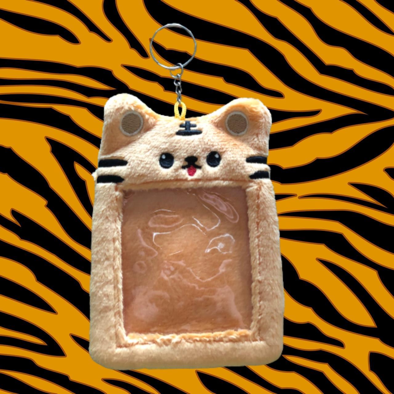 Tiger Plush Photocard Holder Keychain 🧡 No visible... - Depop