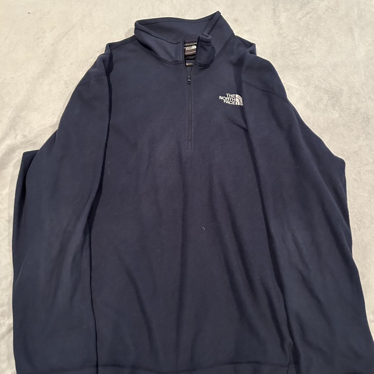 Vintage north face quarter zip. Navy blue, Tagged... - Depop