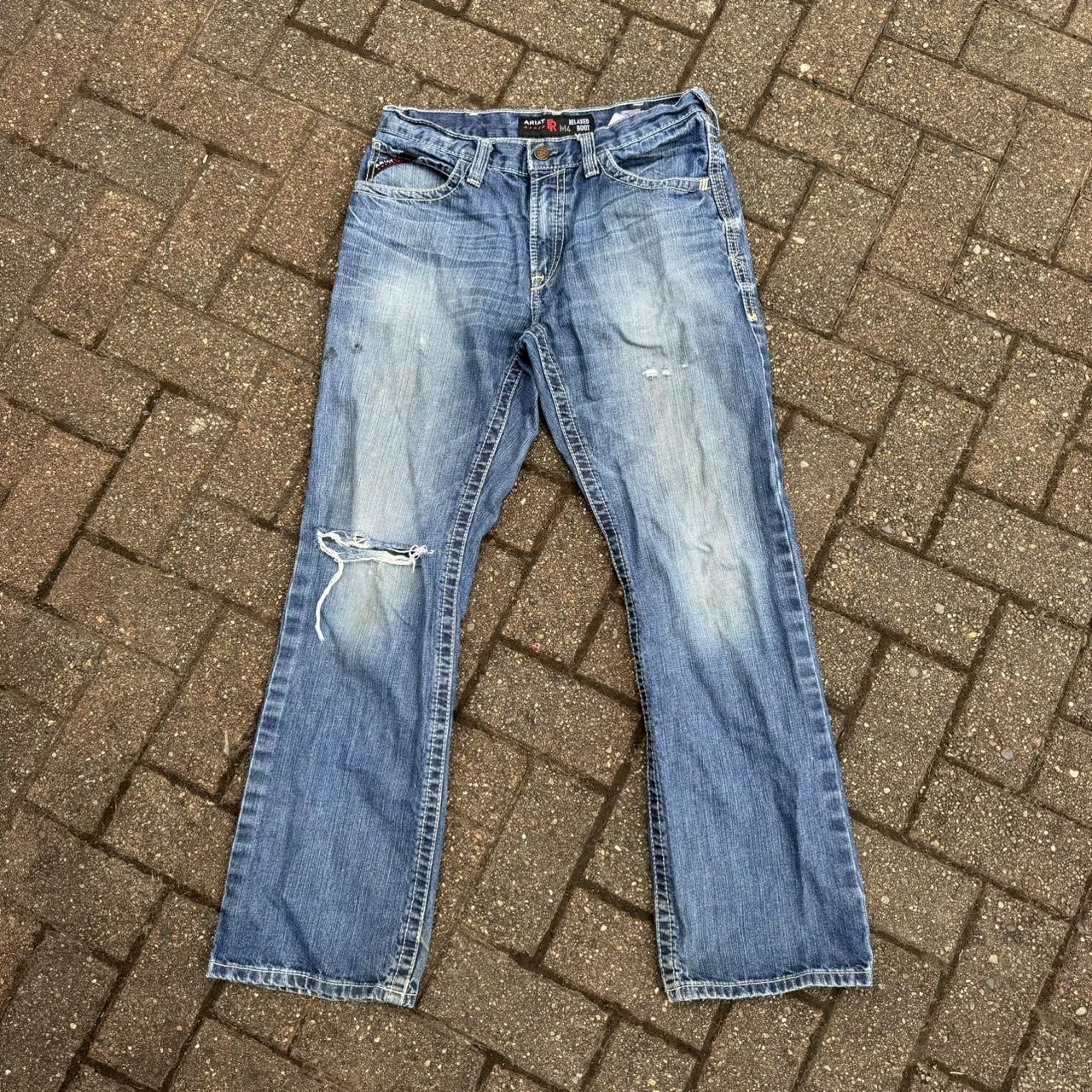 Vintage/Y2K Ariat Made in USA Denim Jeans Size... Depop
