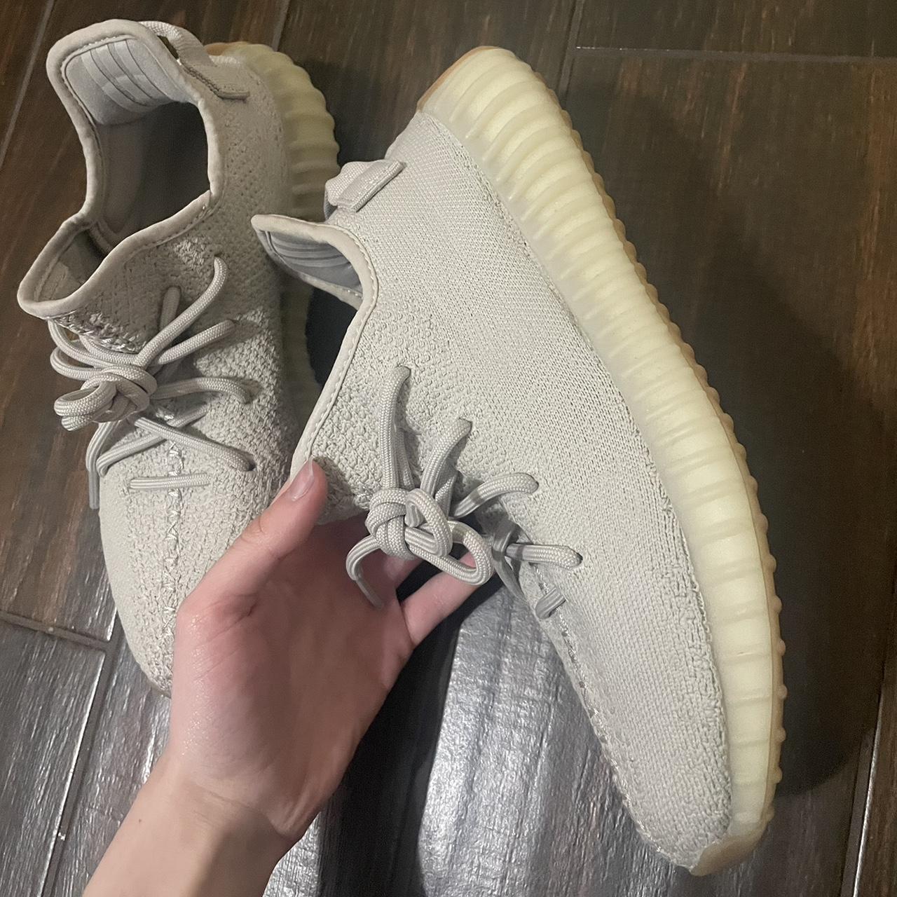 Sesame yeezys 350 w box Box a little damaged Worn Depop