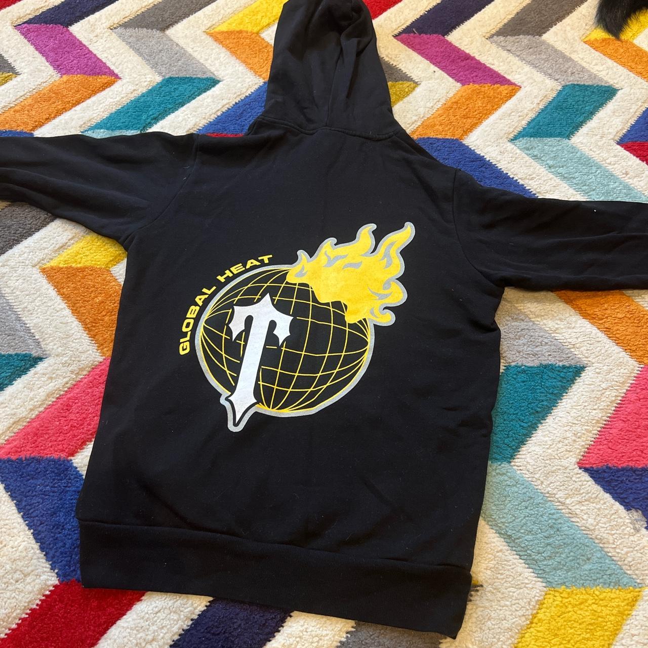 TRAPSTAR hoodie Black and yellow global heat... Depop