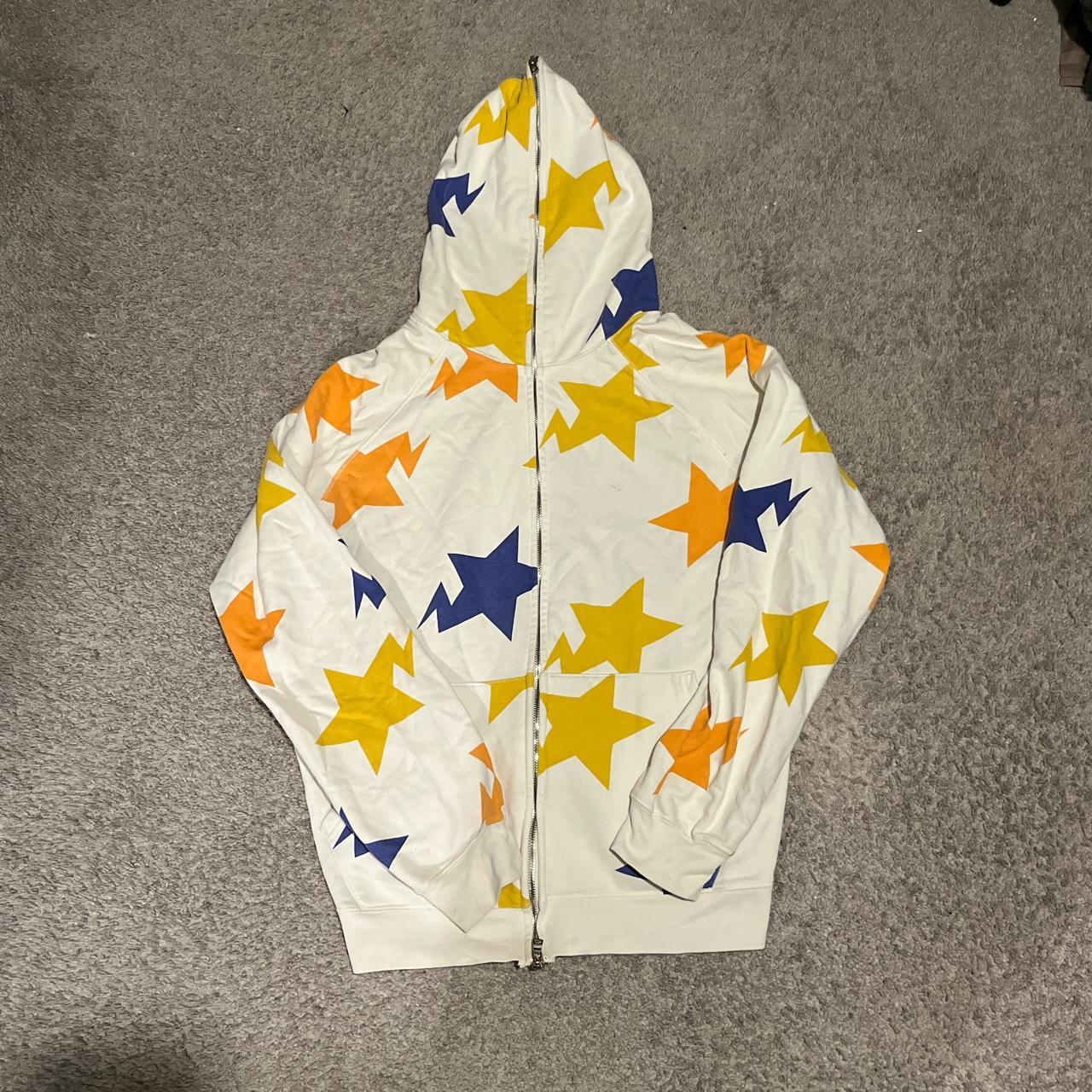 Bape Vintage Shark hoodie. Stars and Stripes 10+ yrs - Depop