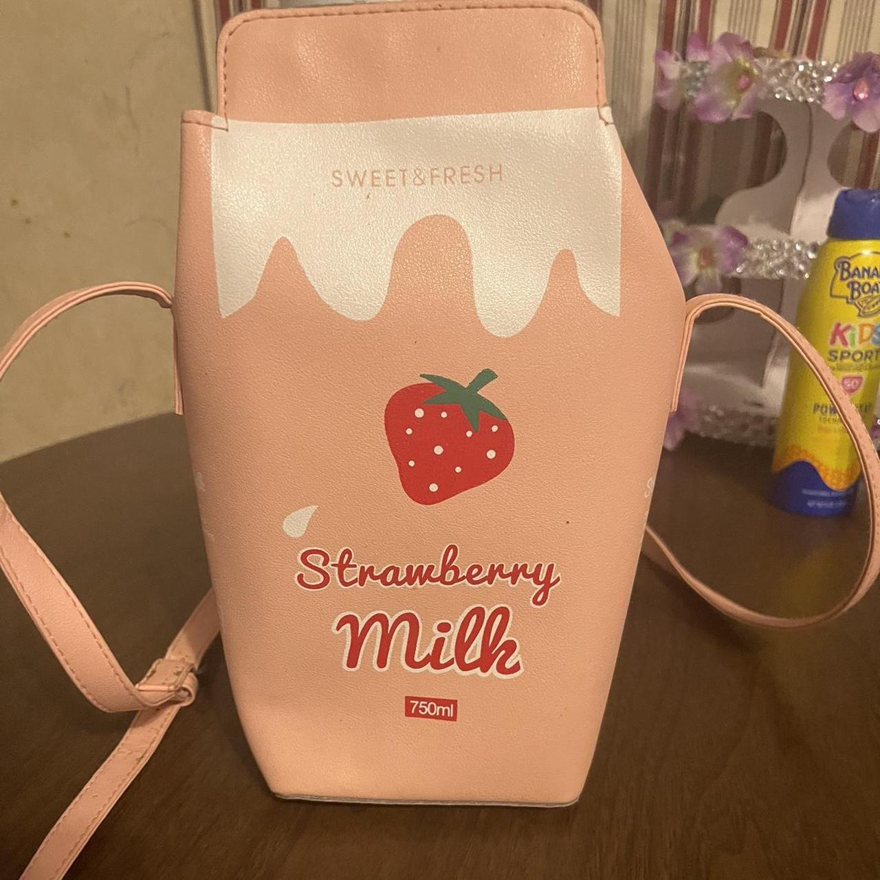 Kawaii Strawberry Milk Box Carton Bag Purse Handbag | DDLG Playground