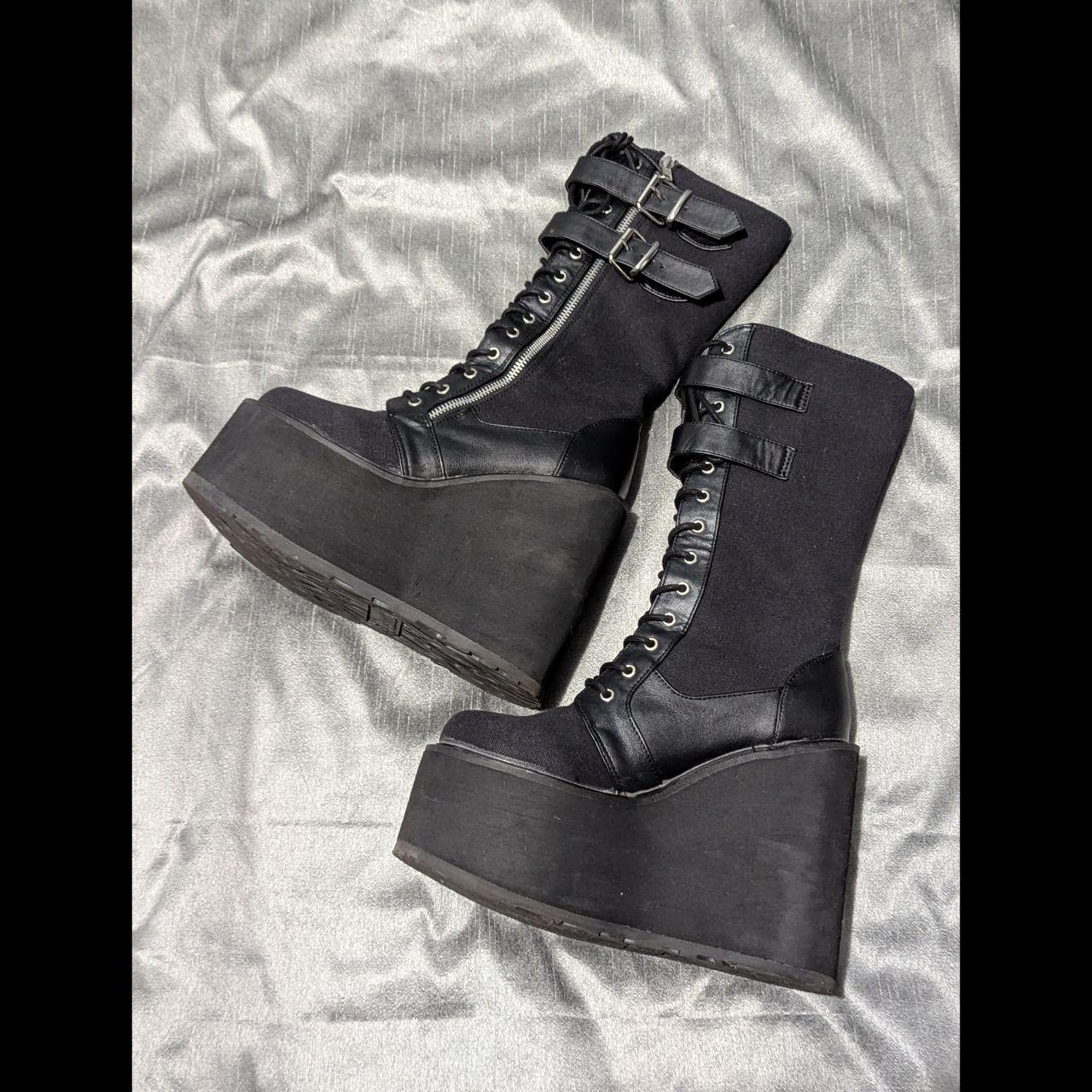 Demonia Women's Knee high Boots - Black - US 8.5 … - image 3