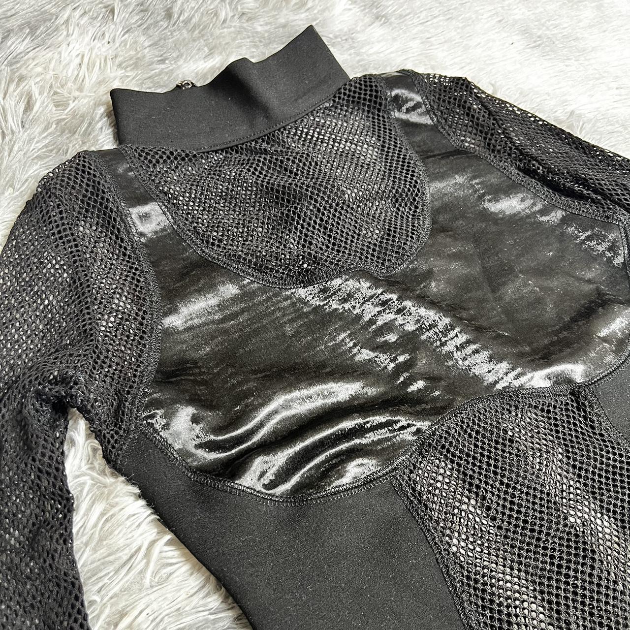 Maniere de voir high neck mesh bodysuit in black... - Depop