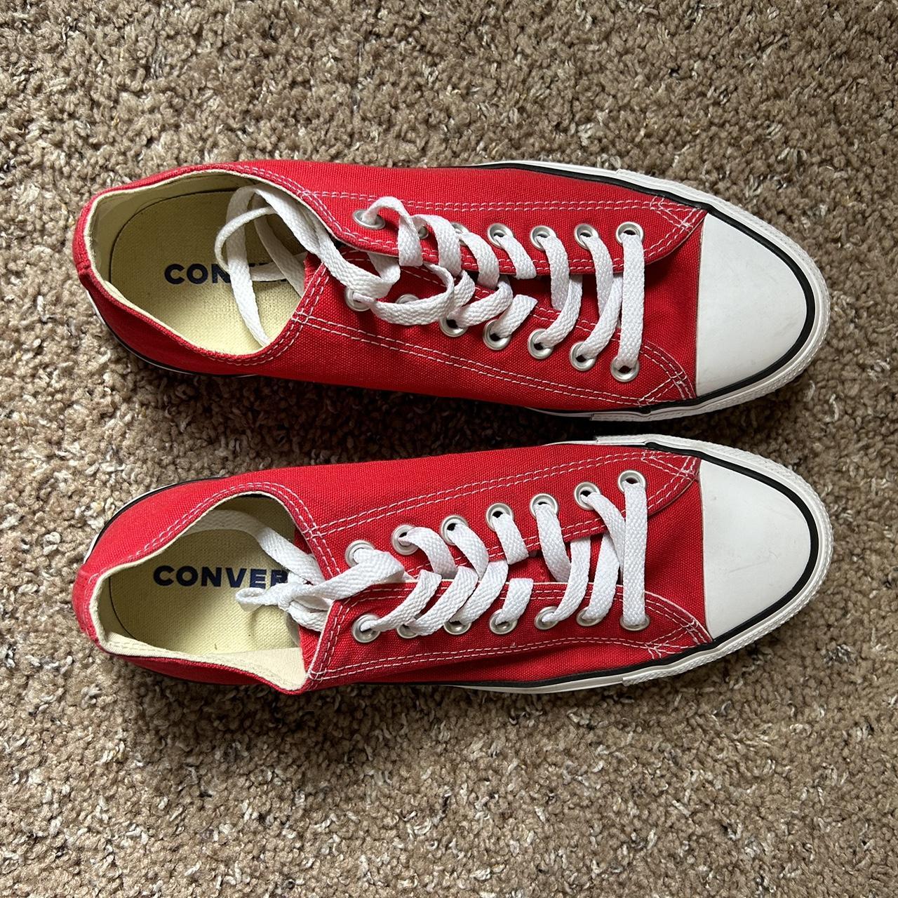 red converse shoes 👠 it’s an 8.5 men , 10.5 women!! - Depop