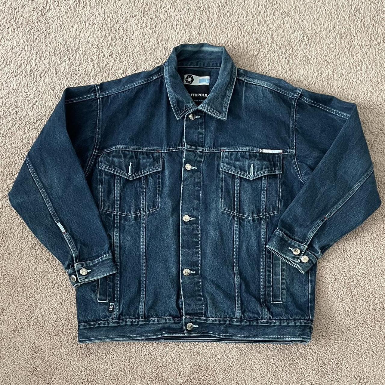 Men's Blue and Navy Jacket | Depop