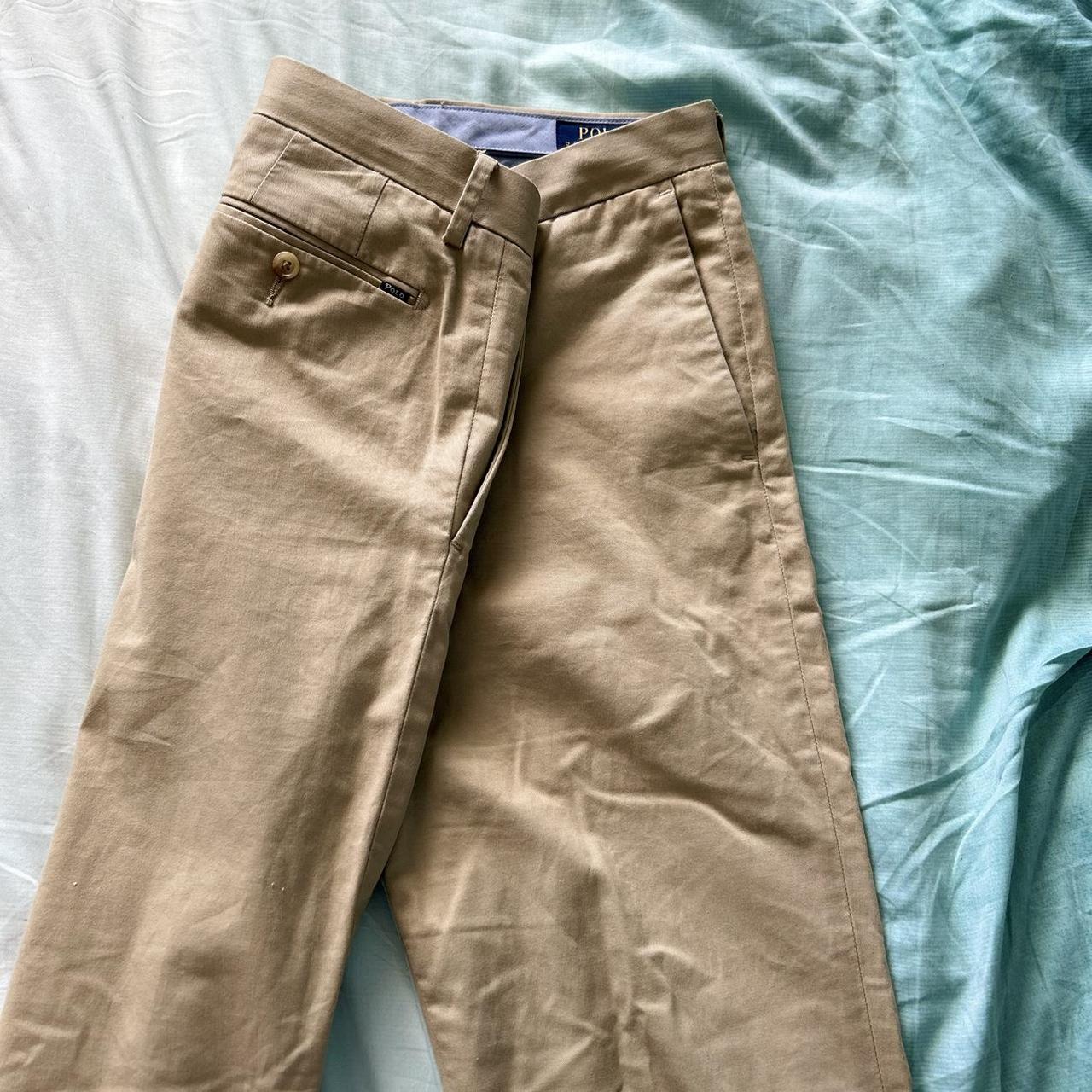 Ralph Lauren Polo Stretch Slim Fit Beige Pants (33/32) - Depop