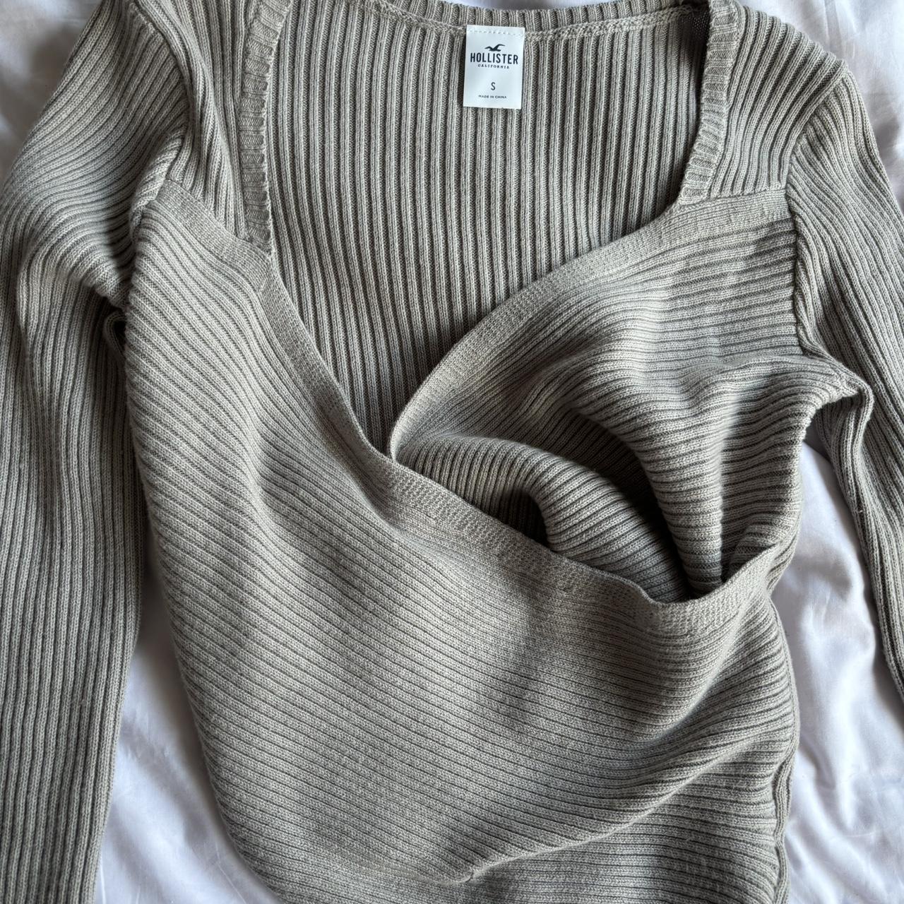 Hollister Wrap top Worn once! Super soft A bit big... - Depop