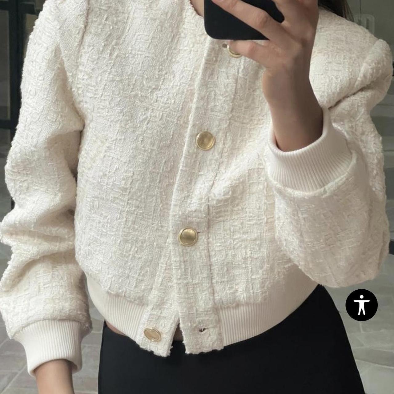 Zara textured buy bomber jacket