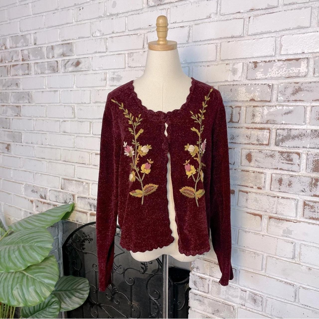 Womens cardigan vintage floral high quality super soft sweater