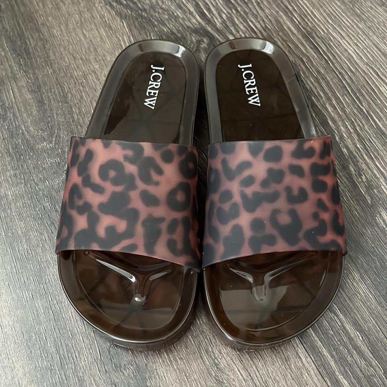 J crew cheetah discount slippers