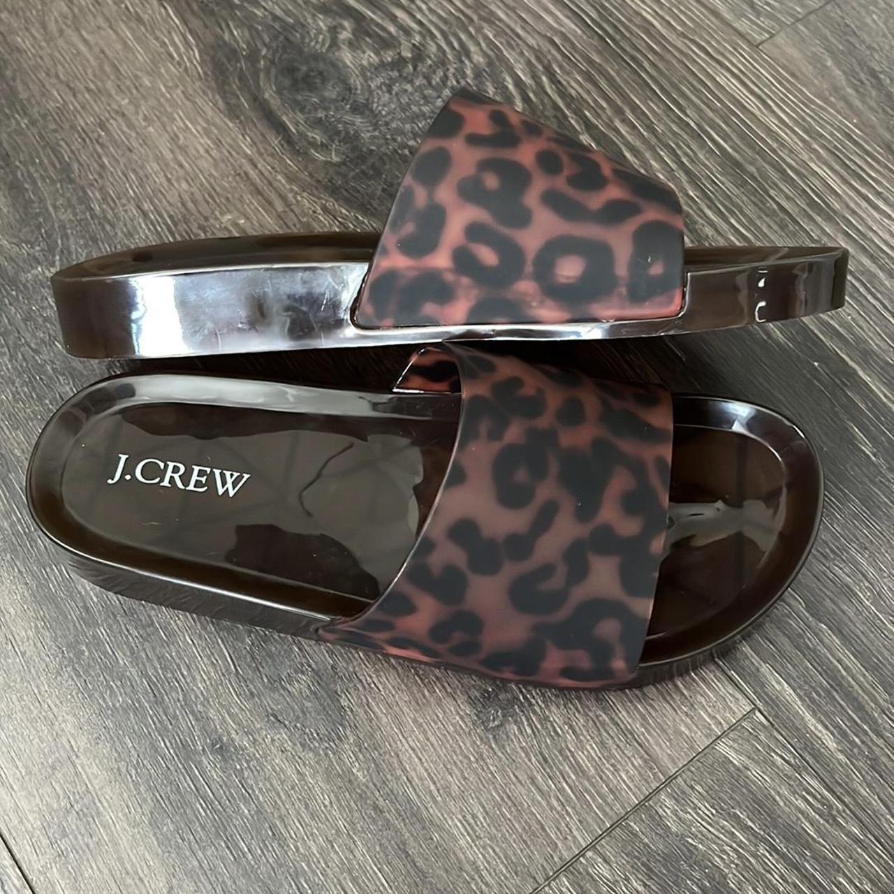 J crew tortoise on sale slides