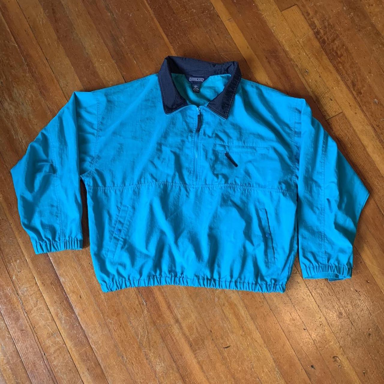 Vintage 90s Lands' End Direct Merchants Teal... - Depop