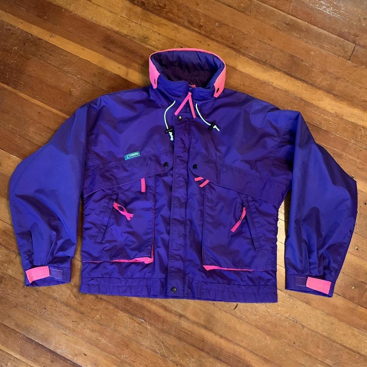 Columbia Sportswear Men's Pink and Purple Jacket | Depop