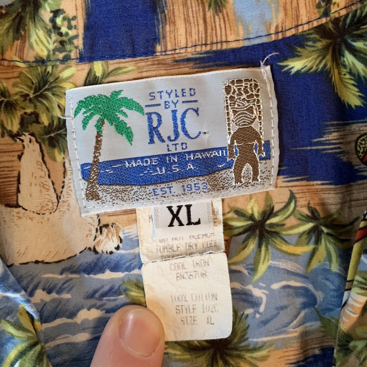 Vintage 80s Styled by RJC LTD Hawaiian Shirt. Size