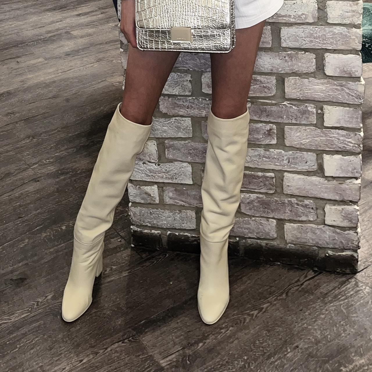 zara cream suede boots