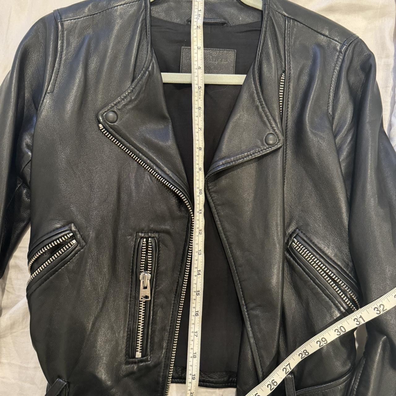 Used all saints leather on sale jacket