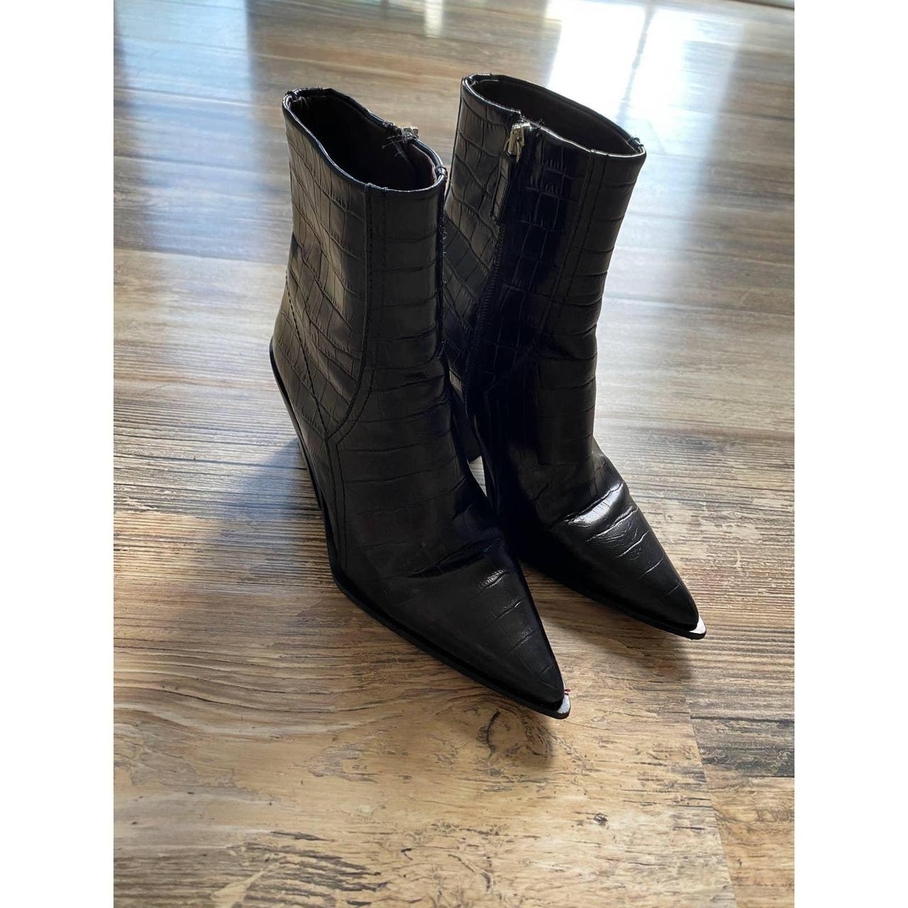 Black leather ankle boots sales topshop