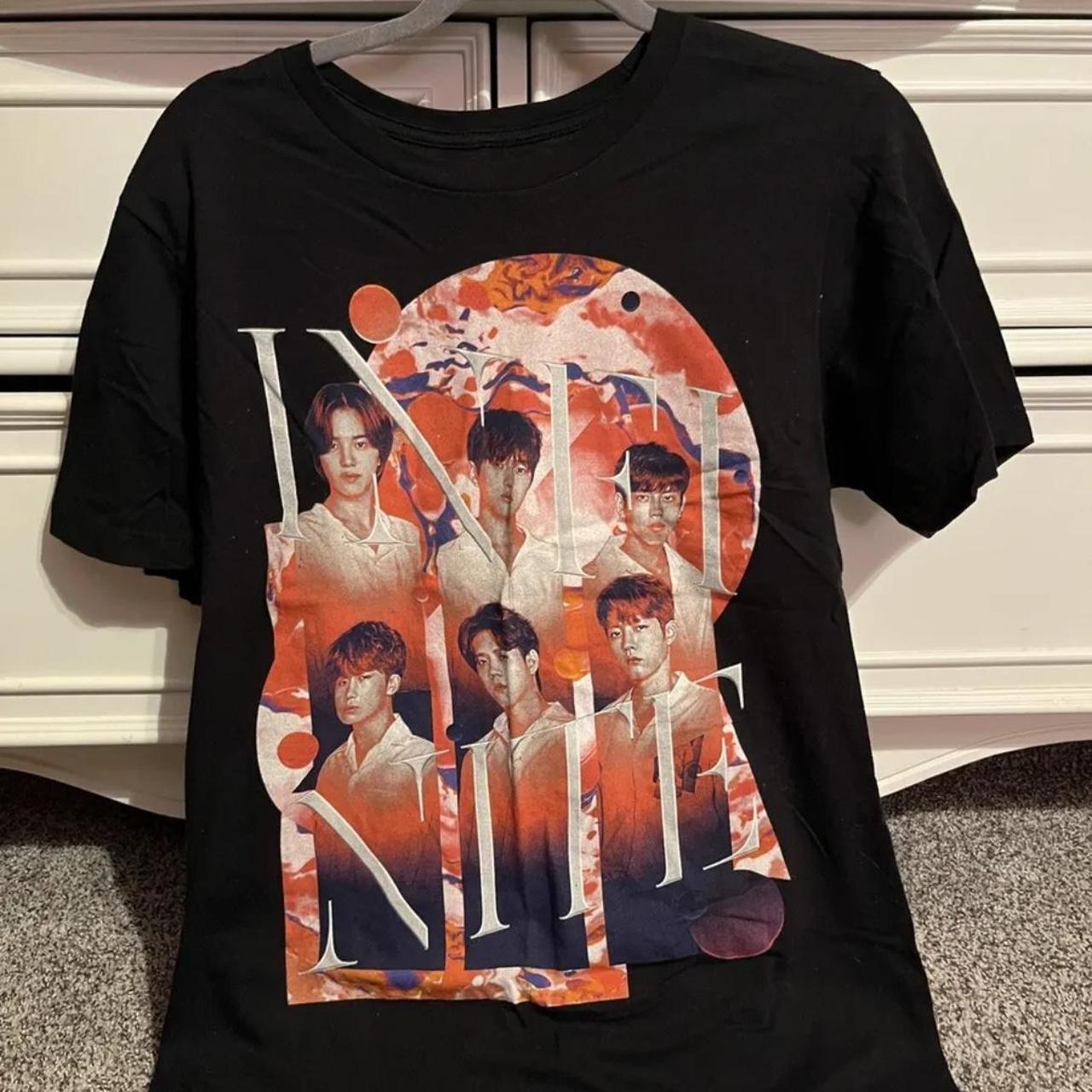 KPOP Infinite Shirt Womens Medium M Black Concert... - Depop