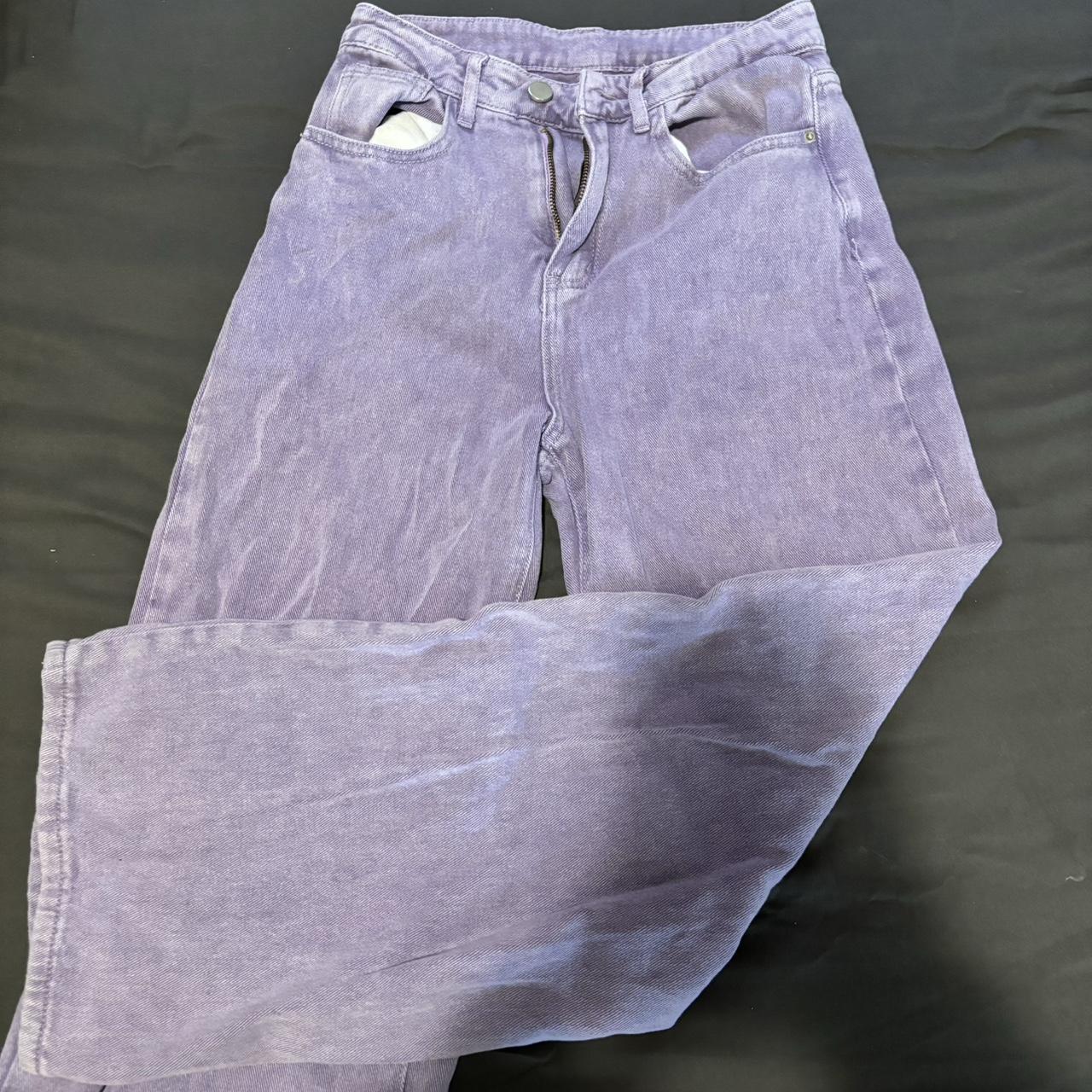 light purple baggy jeans (high-rise) - Depop